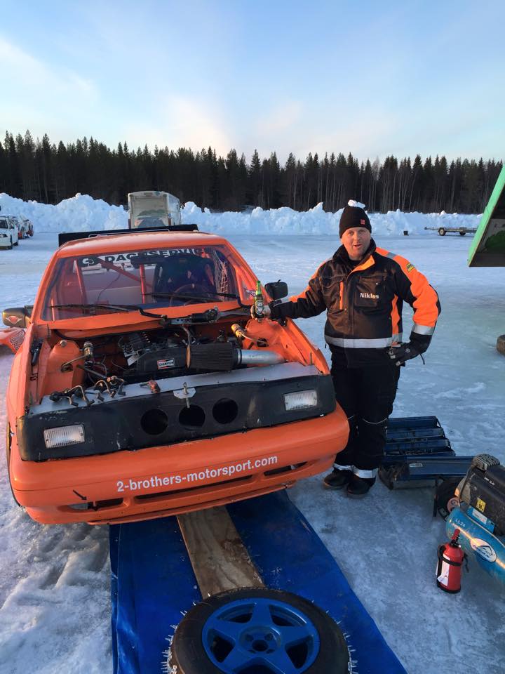 Happy driver after first 1place ever in the championchip